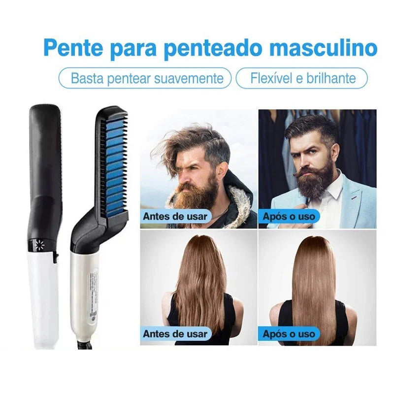 Escova Modeladora para barba e cabelo